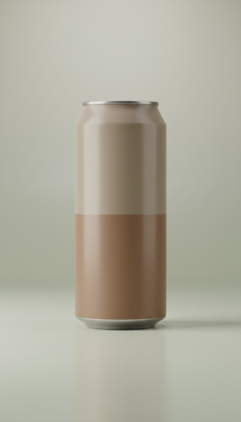 Cold brew can with minimalist design